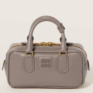 Miu Miu Arcadie Medium Bag in Grey Leather