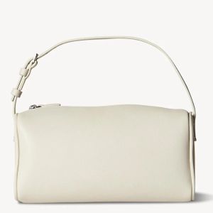 The Row 90's Top Handle Bag in White Calfskin
