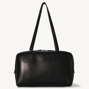 The Row Astra Bowling Bag in Black Nappa Leather